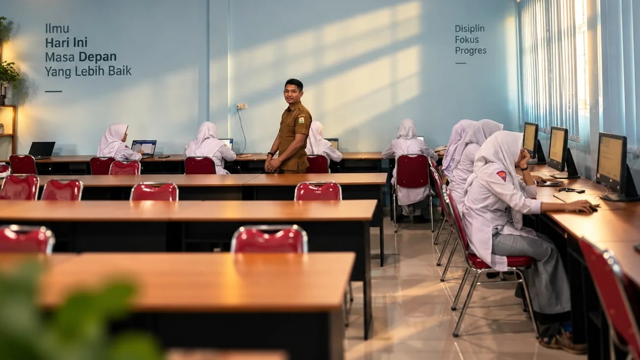 SMK Negeri 3 Karang Baru Laksanakan Simulasi TKA Tahun 2026